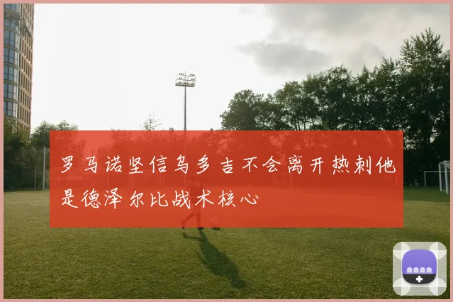 罗马诺坚信乌多吉不会离开热刺他是德泽尔比战术核心
