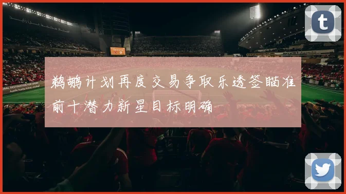 鹈鹕计划再度交易争取乐透签瞄准前十潜力新星目标明确